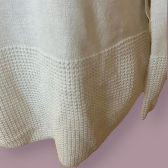 Calvin Klein White Cowl Neck Long Sweater L - Picture 6 of 11